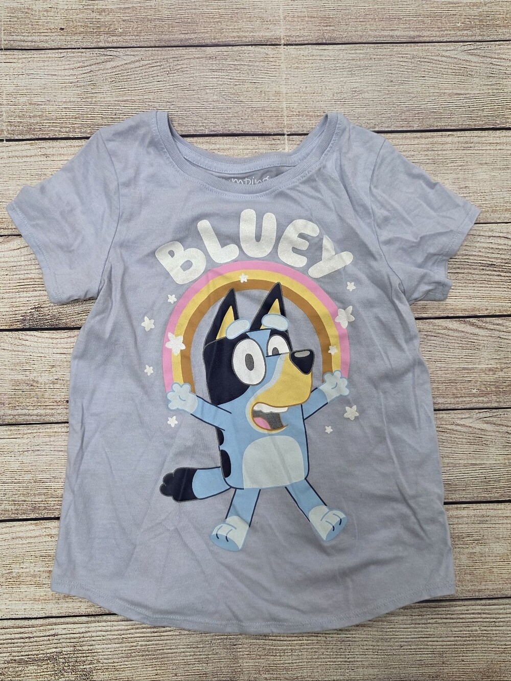 Jumping Beans Bluey Graphic Kids Tee - Light Blue Size 7